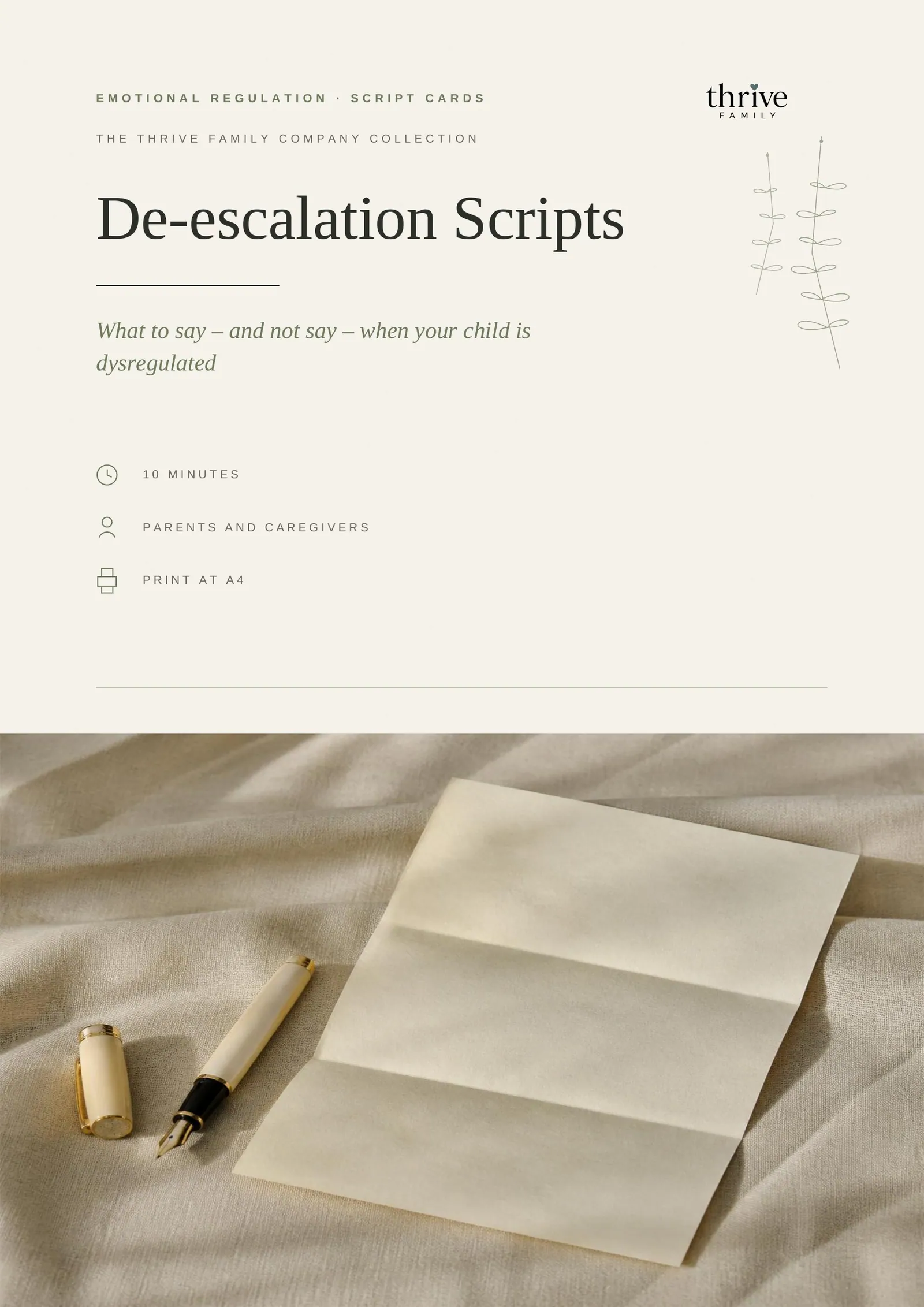Cover of the printed guide: De-escalation Scripts