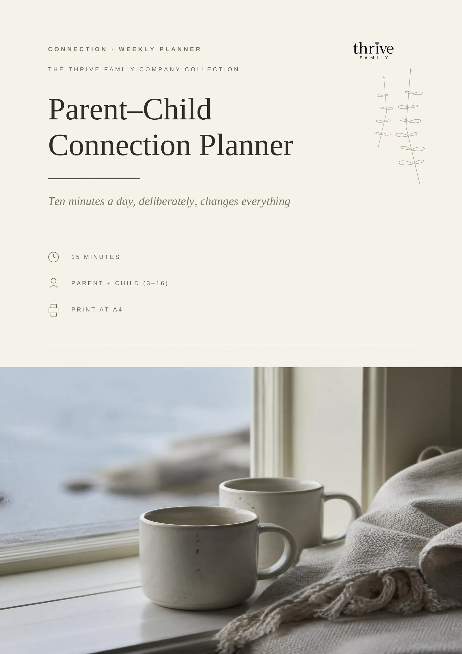 Cover of the printed planner: Parent–Child Connection Planner