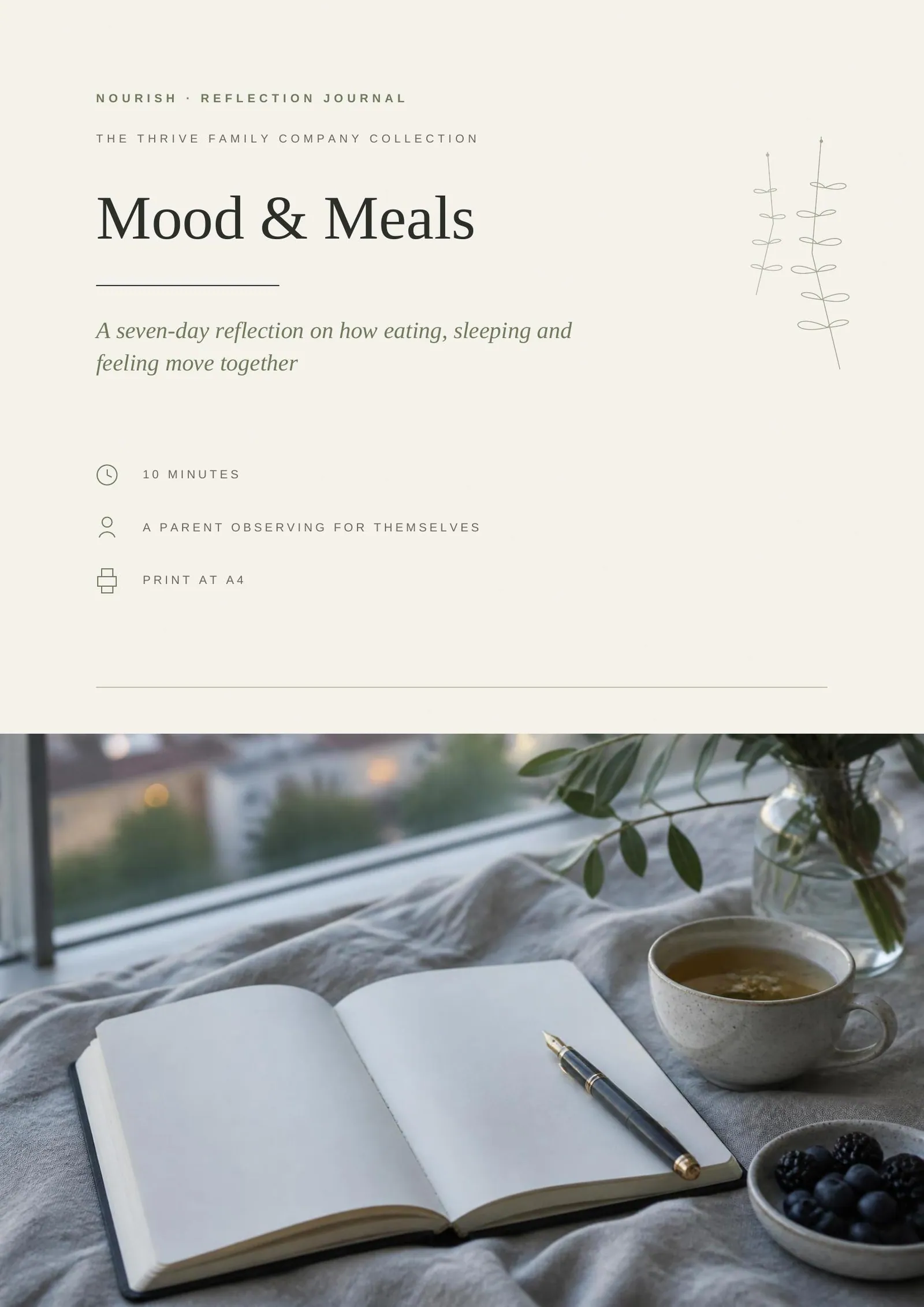 Cover of the printed journal: Mood & Meals