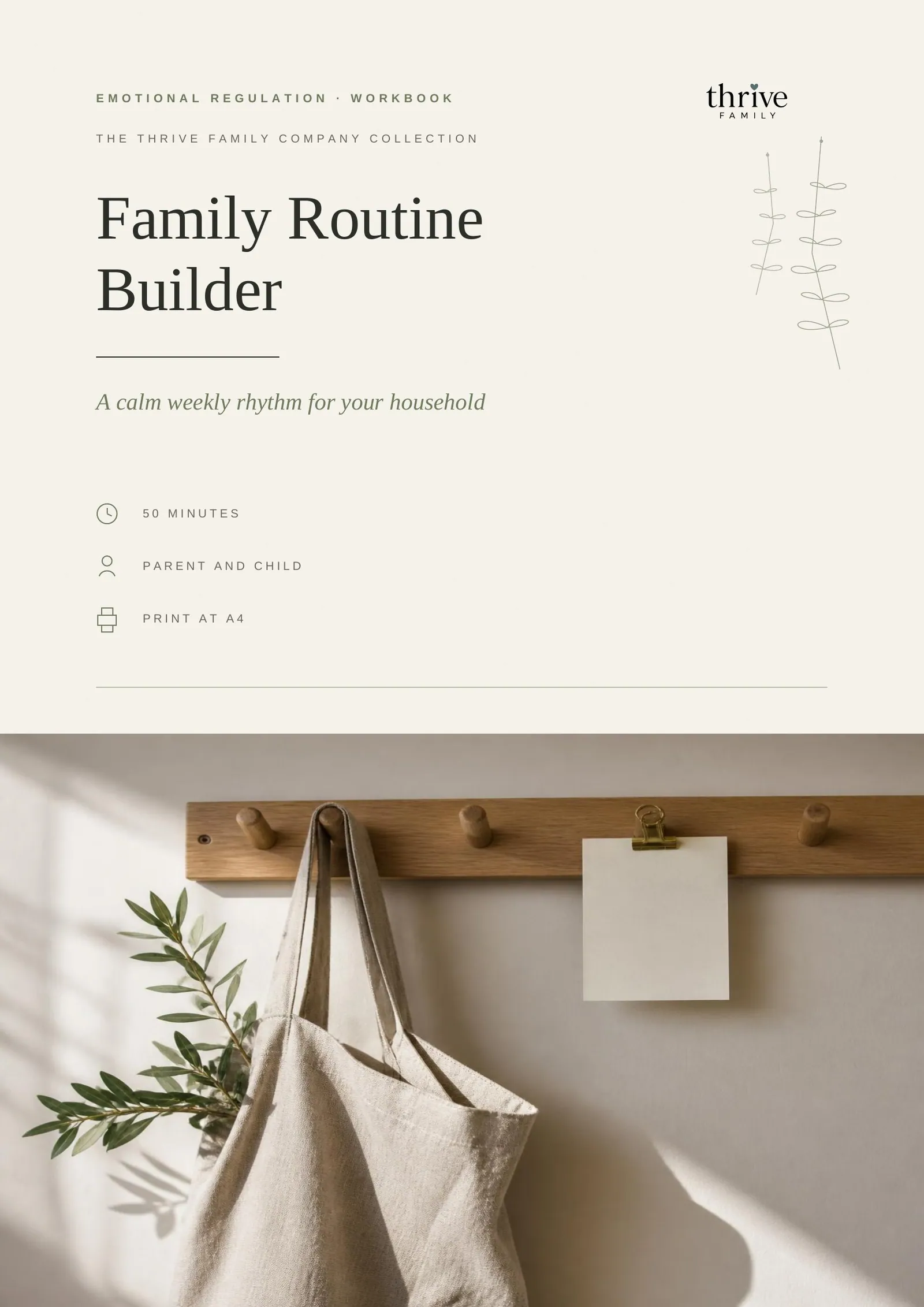 Cover of the printed planner: Family Routine Builder