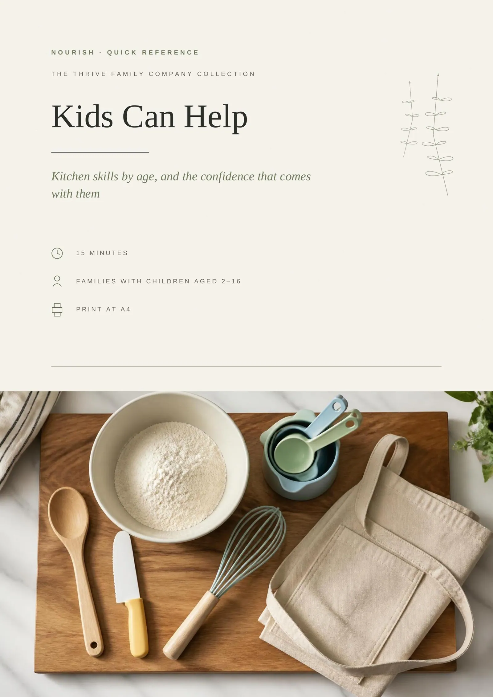 Cover of the printed guide: Kids Can Help