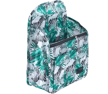 A compartmented backpack organizer insert holding everyday essentials